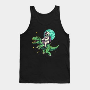 Astronauts riding T-Rex Tank Top